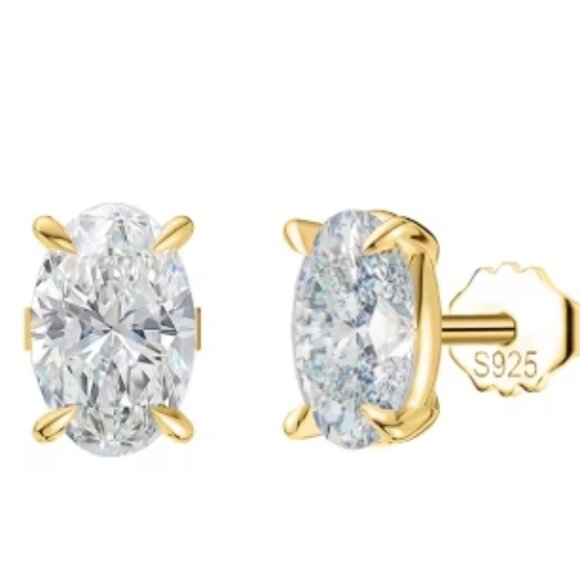 Exquisite 2ct Cubic Zirconia Earrings - Picture 1 of 1